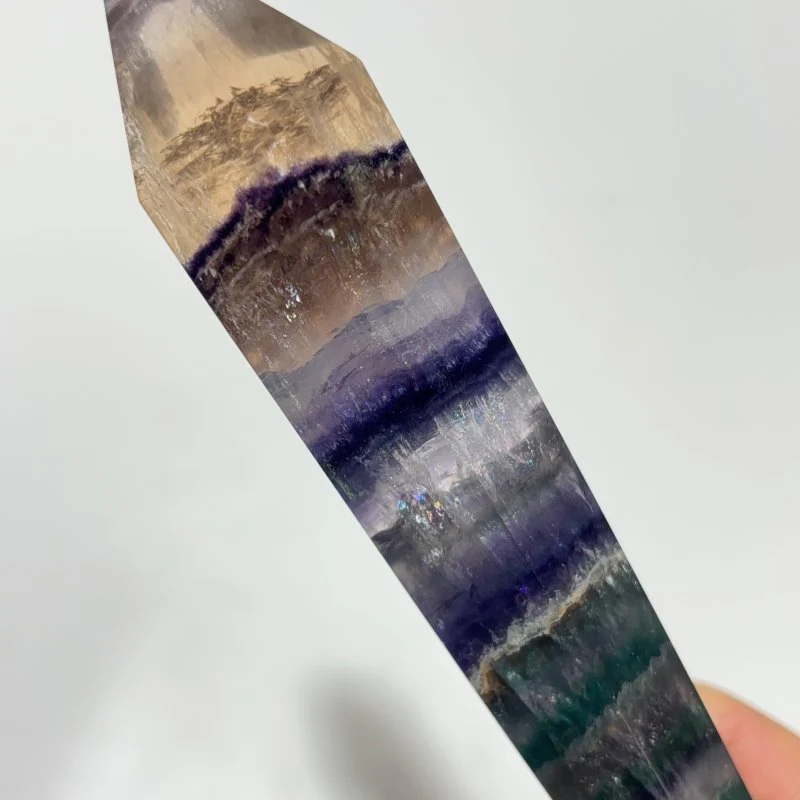 Rainbow Fluorite Point Scepter Magic Wand Wholesale - Image 4