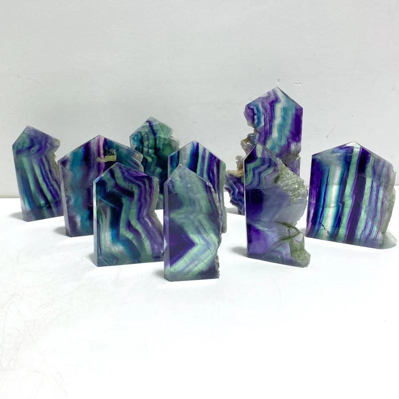 Rainbow Fluorite Raw Side Point Tower Wholesale