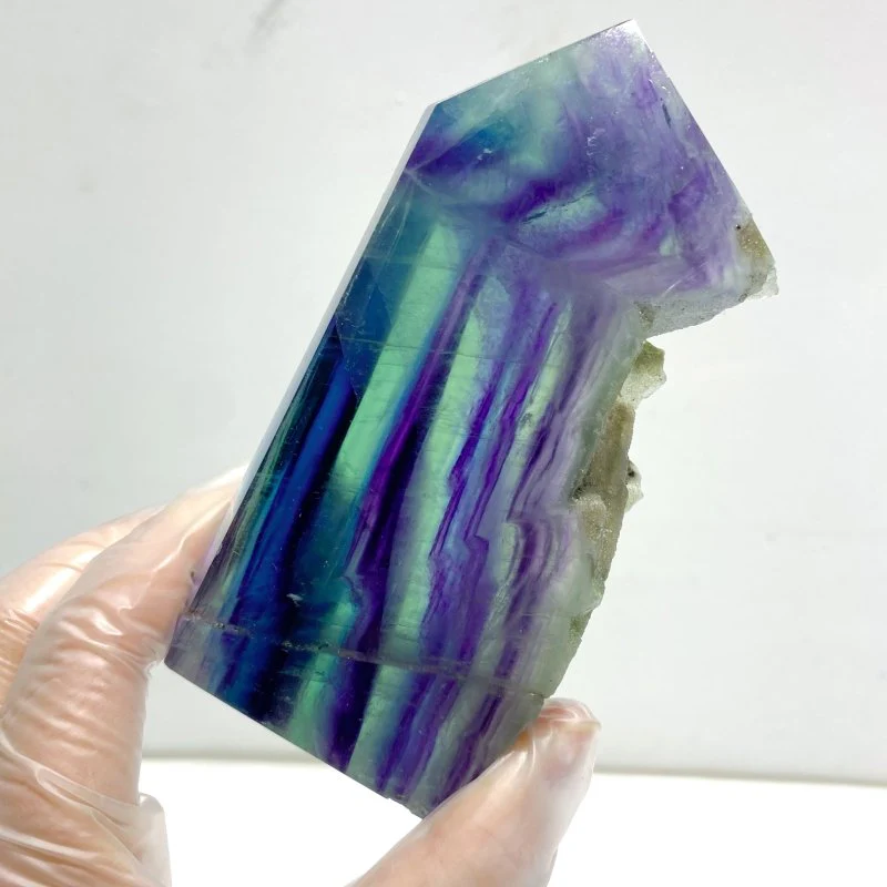 Rainbow Fluorite Raw Side Point Tower Wholesale - Image 2