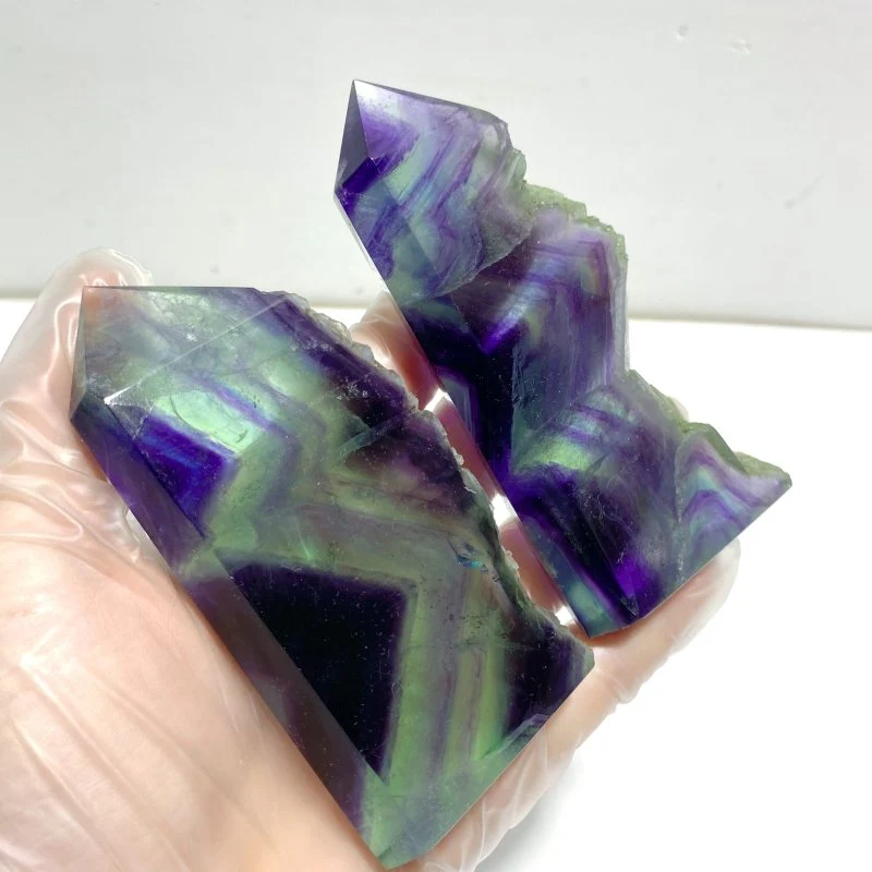 Rainbow Fluorite Raw Side Point Tower Wholesale - Image 6