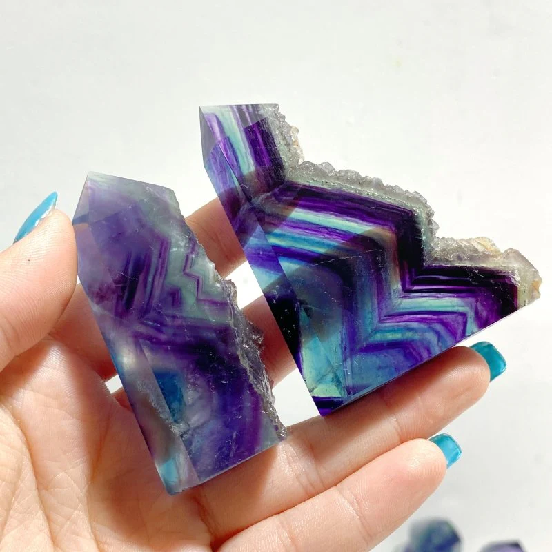 42 Pieces Rainbow Fluorite Raw Side Tower - Image 7