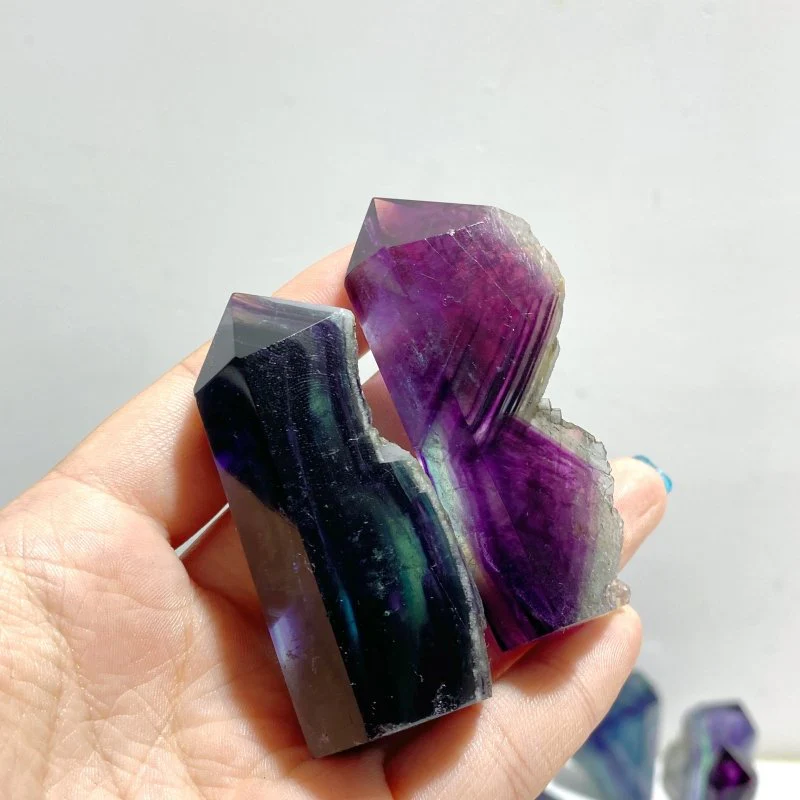 42 Pieces Rainbow Fluorite Raw Side Tower - Image 8