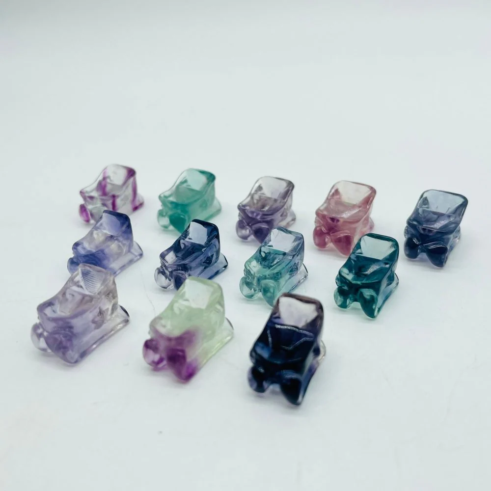 Mini Rainbow Fluorite Sled Carving Wholesale - Image 3