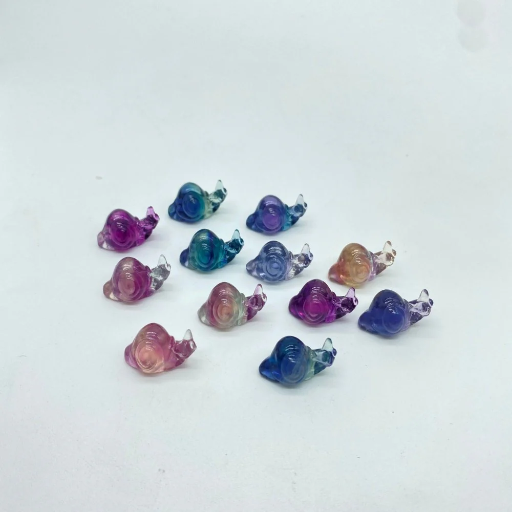 Rainbow Fluorite Snail Carving Crystal Wholesale - Image 2