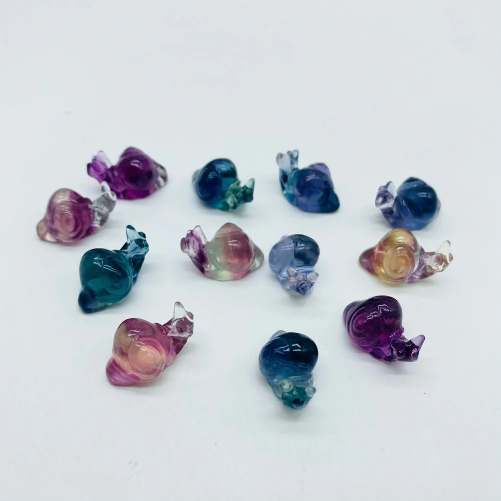 Rainbow Fluorite Snail Carving Crystal Wholesale - Image 3