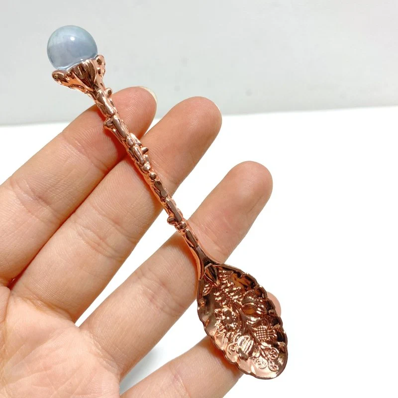 Colorful Fluorite Sphere Coffee Spoon Wholesale - Image 9