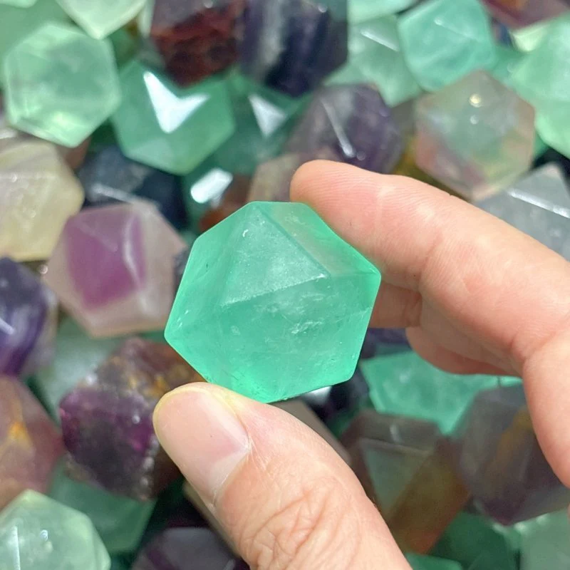 Rainbow Fluorite Tetradecahedron Shaped Tumbled Wholesale - Image 6