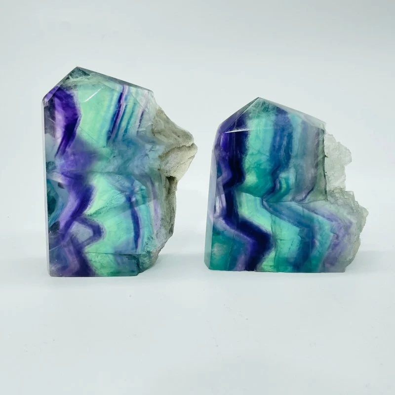 Rainbow Fluorite Rough Side Tower Point Wholesale - Image 2
