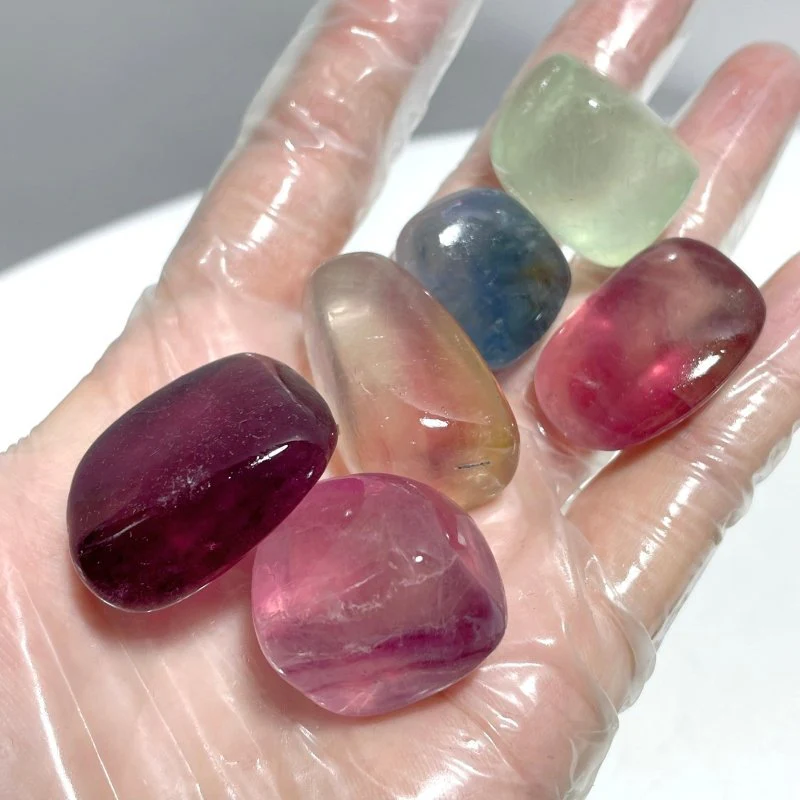 0.7-1.7in Rainbow Fluorite Tumbled Wholesale - Image 4
