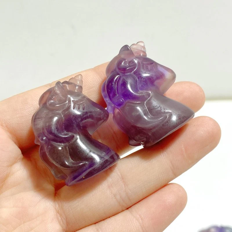 Rainbow Fluorite Unicorn Carving Wholesale - Image 3