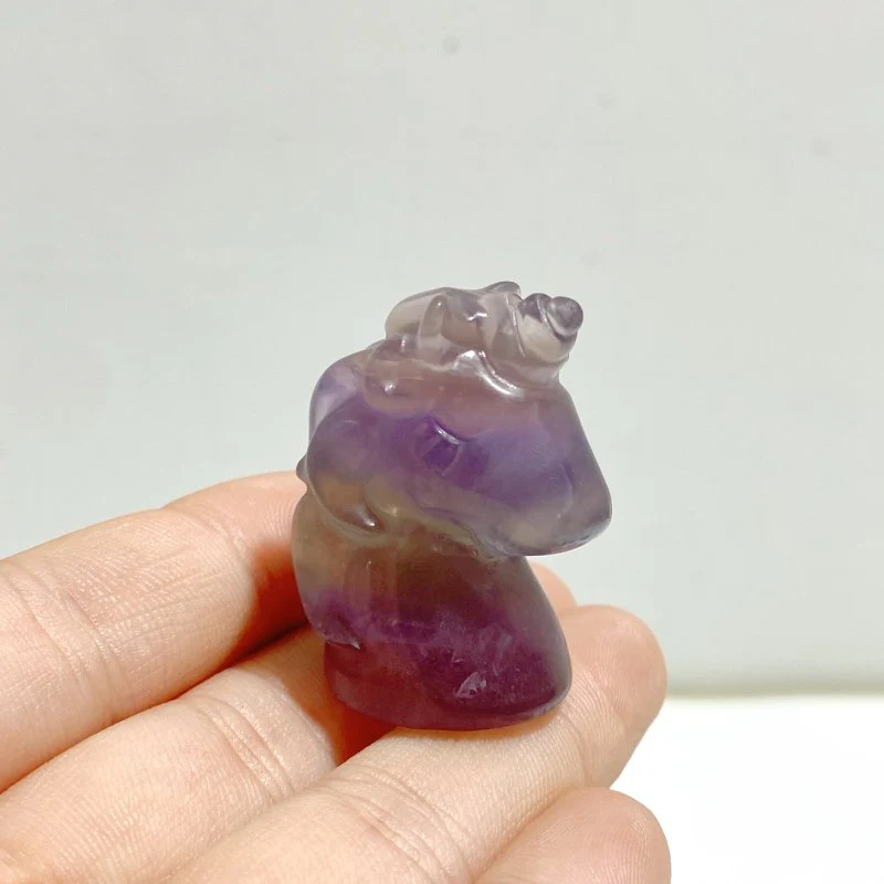 Rainbow Fluorite Unicorn Carving Wholesale - Image 6