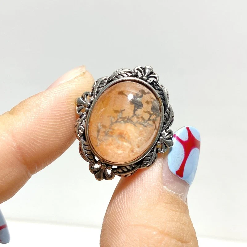 12 Pieces Rare Fire Quartz Dentritic Quartz Different Styles Ring