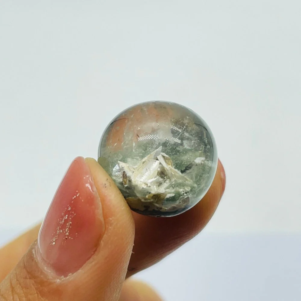 Rare Hexagonal Quartz In Garden Quartz Spheres - Image 8