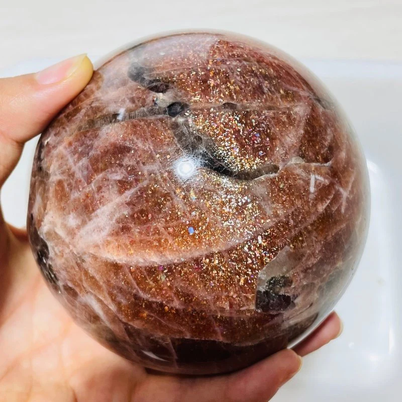 Rare Large Sunstone Beautiful Sphere - Image 3