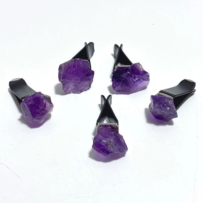 Raw Amethyst Car Air Vent Clips Wholesale Car Accessories - Image 3