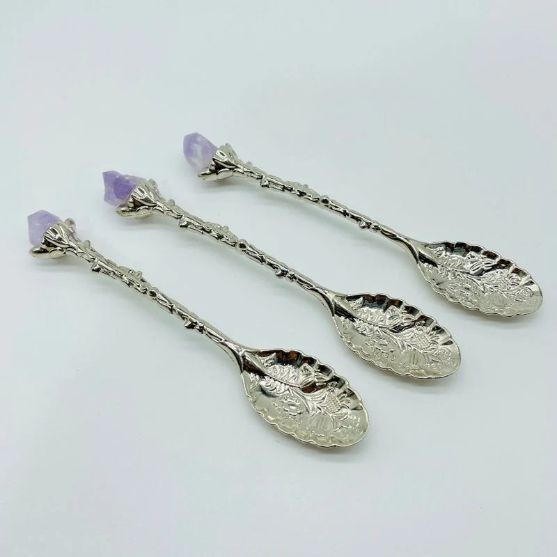Raw Amethyst Cluster Coffee Spoon Wholesale - Image 3