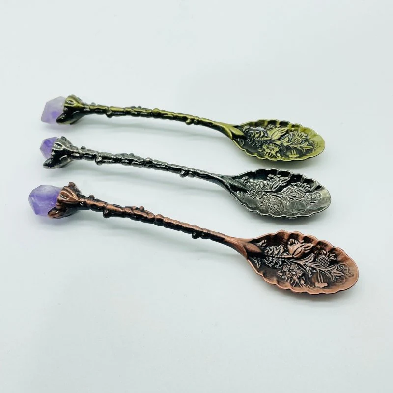 Raw Amethyst Cluster Coffee Spoon Wholesale - Image 4