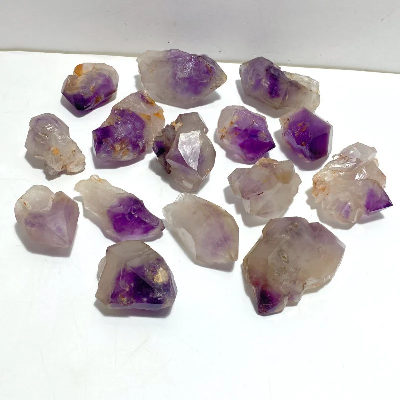 15 Pieces Beautiful Raw Amethyst Specimen Crystal