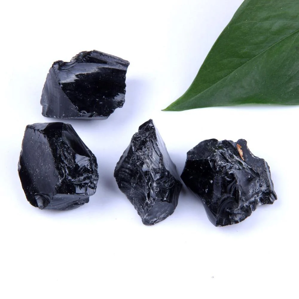 Raw Black Obsidian Quartz Stones Wholesale - Image 3