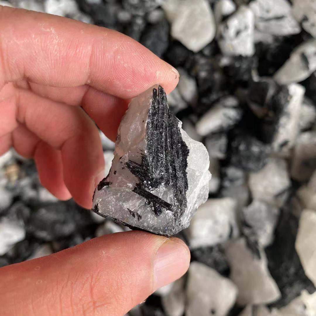 Raw Black Tourmaline With Quartz - Image 3