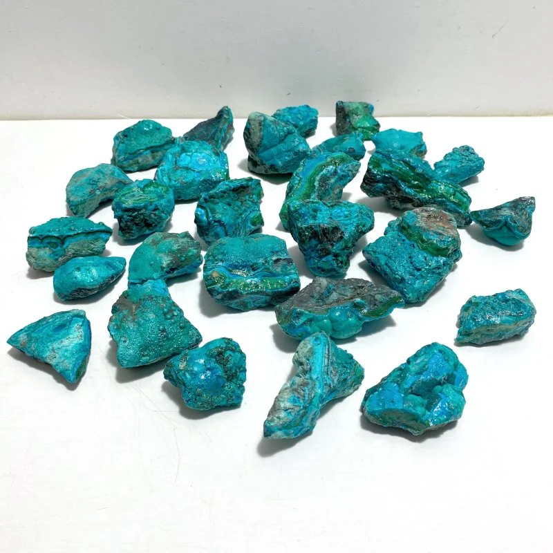 28 Pieces Beautiful Raw Chrysocolla Mixed Malachite Specimen