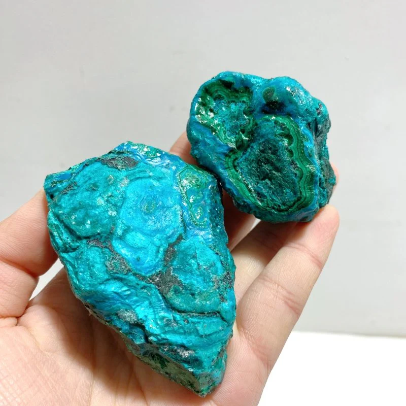 28 Pieces Beautiful Raw Chrysocolla Mixed Malachite Specimen - Image 6