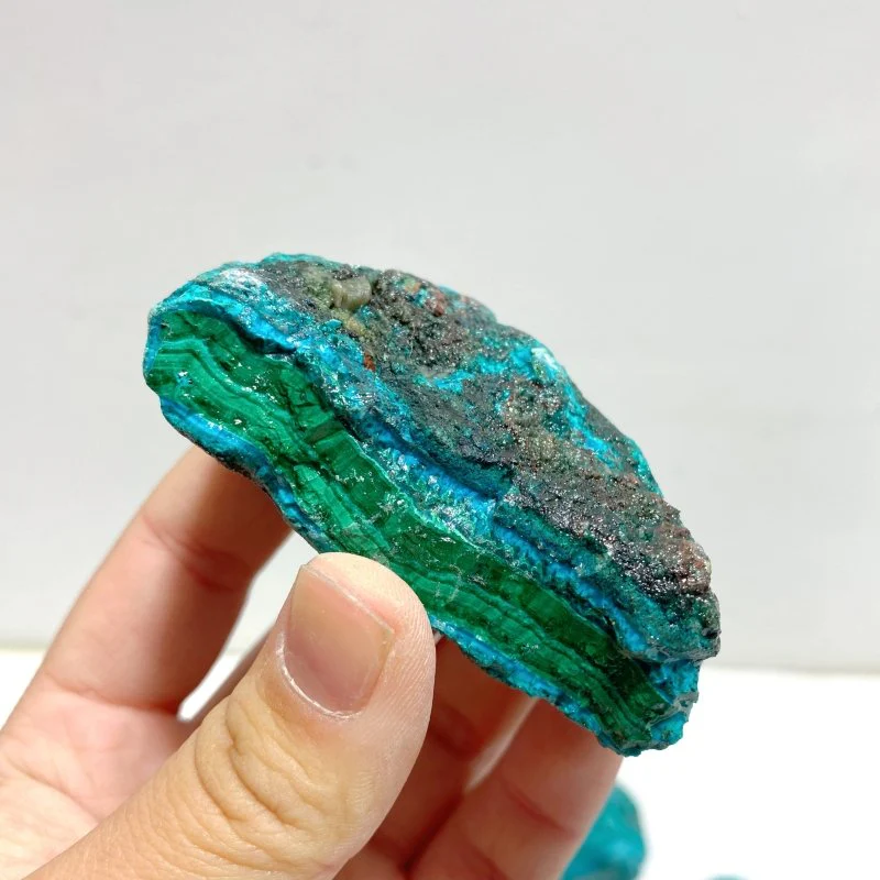 28 Pieces Beautiful Raw Chrysocolla Mixed Malachite Specimen - Image 7