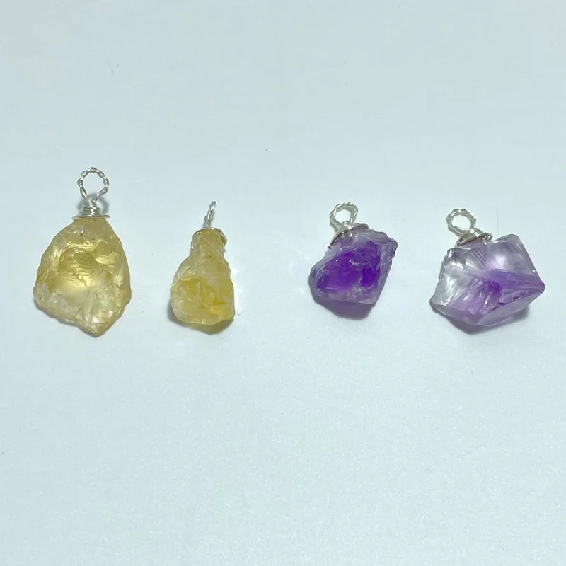 Raw Crystal Stones Pendant Wholesale Black Tourmaline Amethyst Aura Clear Quartz - Image 11