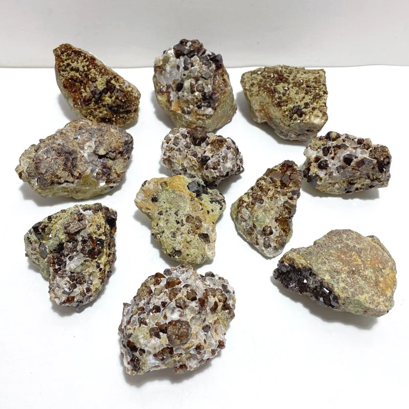 11 Pieces Raw Garnet Specimen For Collection
