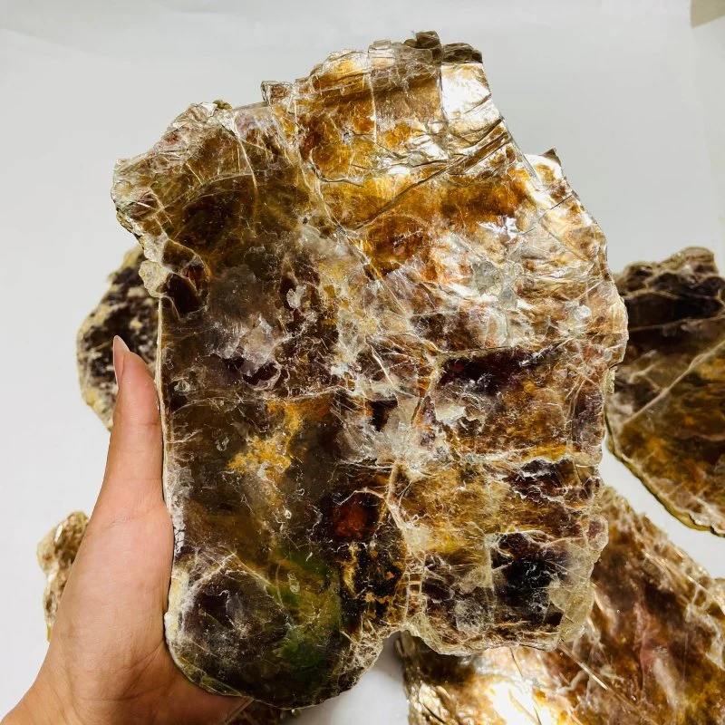 5 Pieces Raw Gold Mica Slab Stone Specimen - Image 4