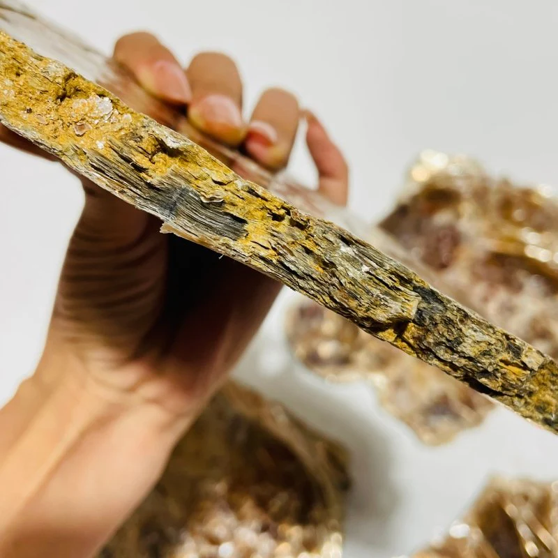 5 Pieces Raw Gold Mica Slab Stone Specimen - Image 5