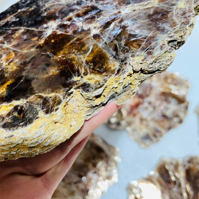 5 Pieces Raw Gold Mica Slab Stone Specimen - Image 7