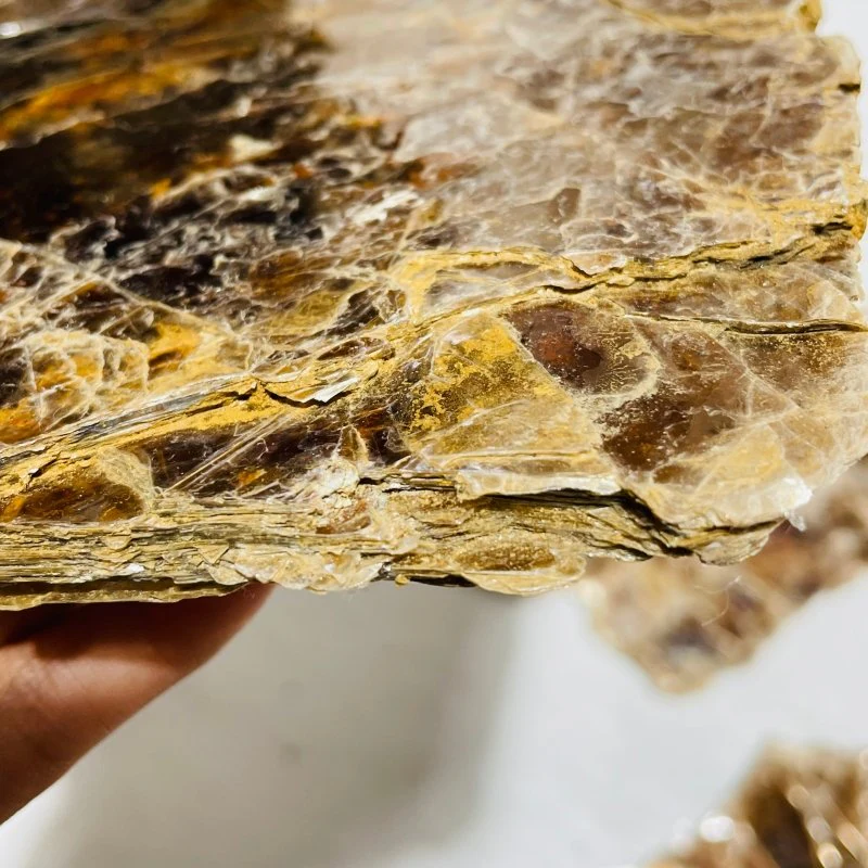 5 Pieces Raw Gold Mica Slab Stone Specimen - Image 8