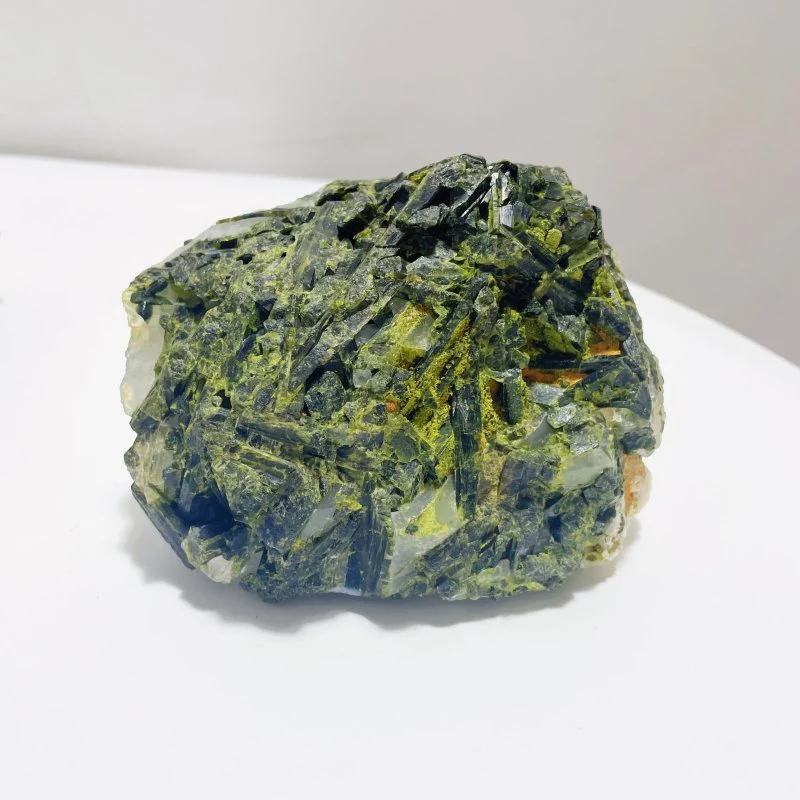 5 Pieces Large Raw Green Tourmaline In Quartz Specimen - Image 2
