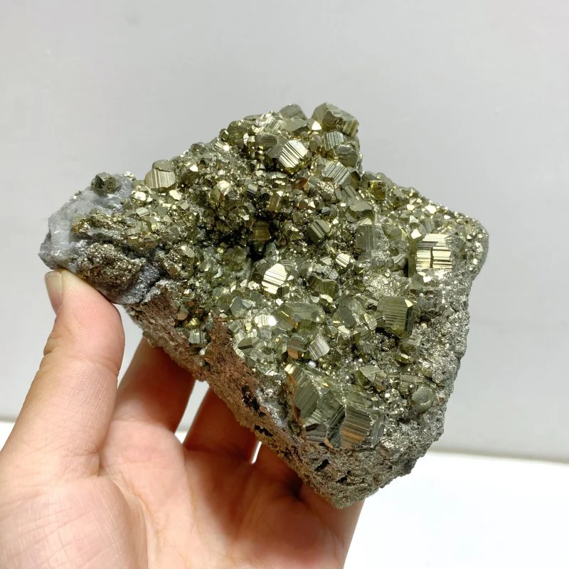 5 Pieces Raw Pyrite Mixed Calcite Specimen Mineral - Image 6