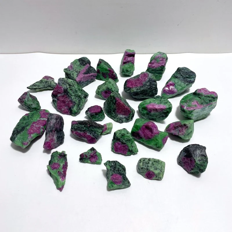 26 Pieces Raw Ruby Zoisite Specimen For Collection