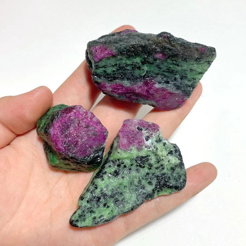 26 Pieces Raw Ruby Zoisite Specimen For Collection - Image 8