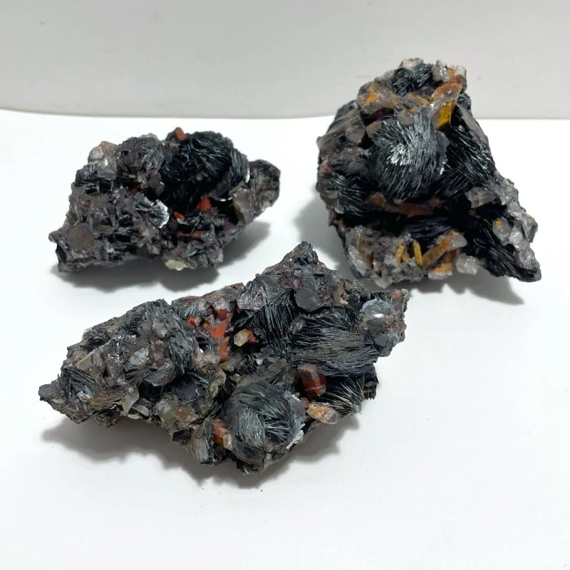 3 Pieces Raw Specularite Crystal Specimen Specular Hematite