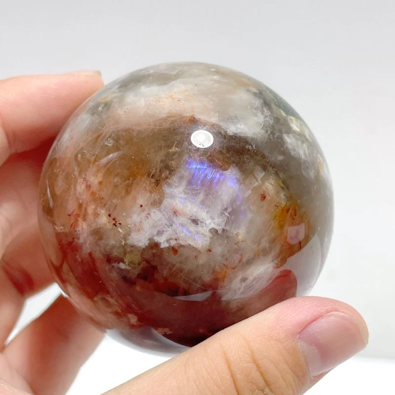 12 Pieces Fire Quartz Mixed Moonstone Spheres