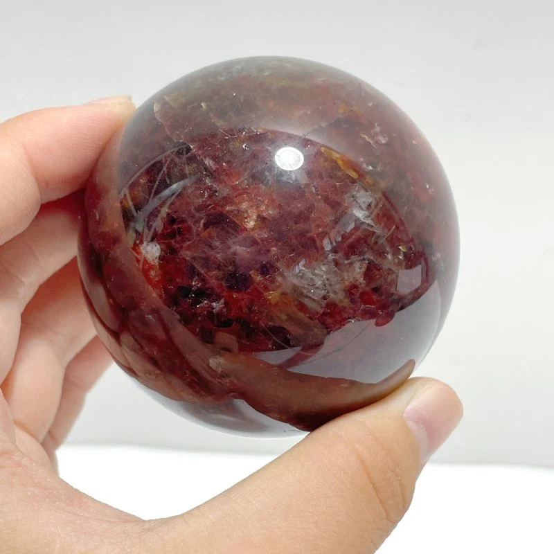 12 Pieces Fire Quartz Mixed Moonstone Spheres - Image 6