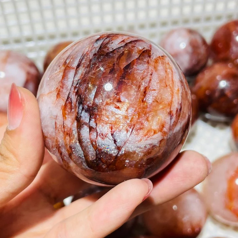 Red Fire Quartz Sphere Crystal Ball Wholesale - Image 4