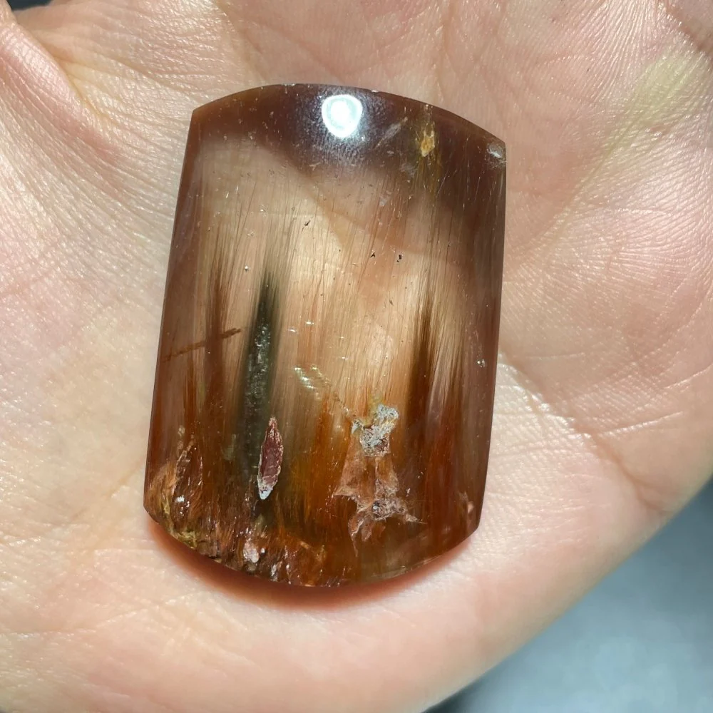 Red&Green&Silver Rutile Quartz Crystal - Image 2