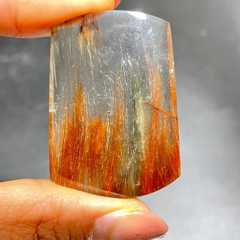 Red&Green&Silver Rutile Quartz Crystal - Image 3