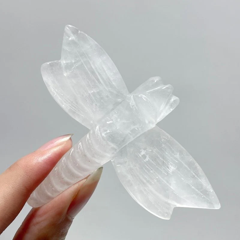 Red Jasper Clear Quartz Dragonfly Crystal Carving Wholesale - Image 3