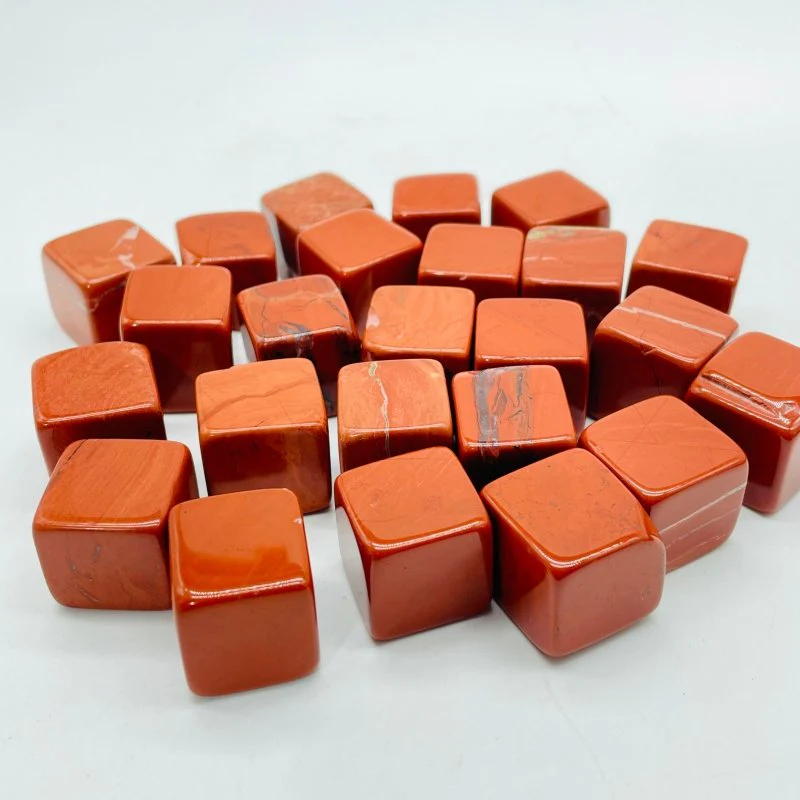 Red Jasper Cube Tumbled Wholesale - Image 2