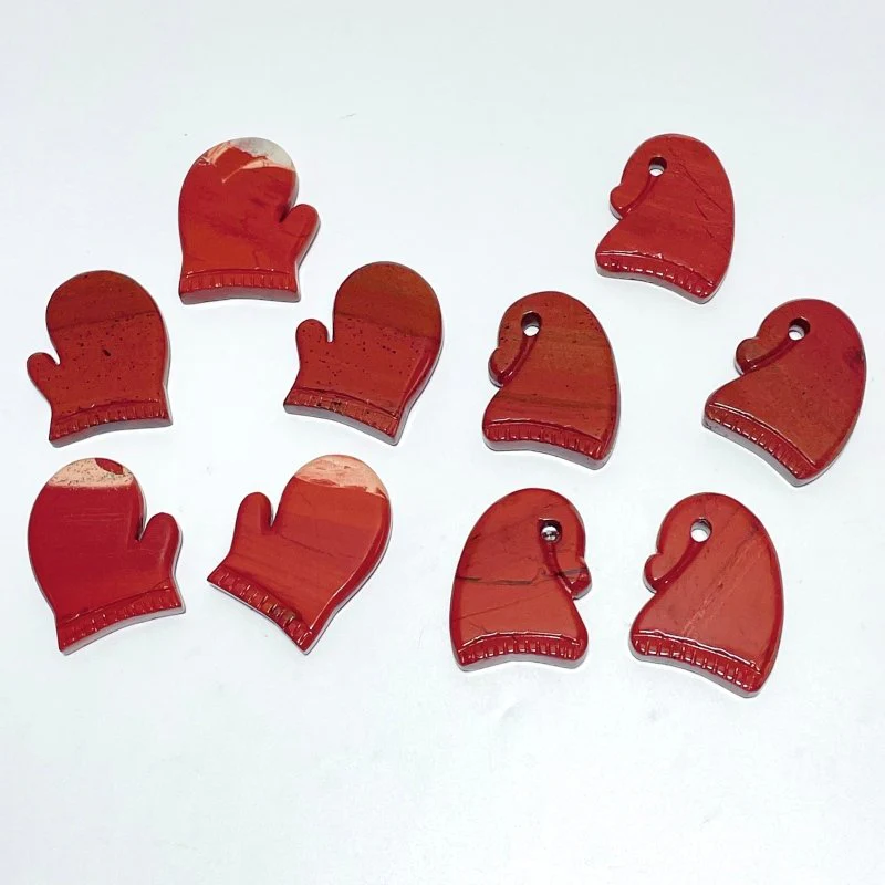 Red Jasper Gloves And Hat Christmas Carving Wholesale