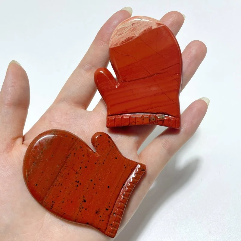 Red Jasper Gloves And Hat Christmas Carving Wholesale - Image 5