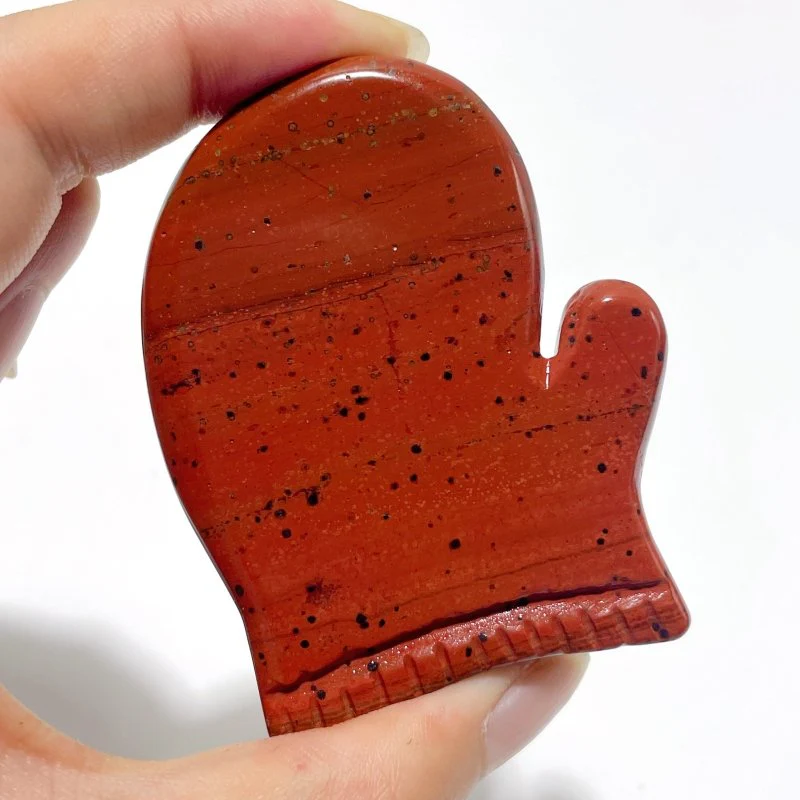 Red Jasper Gloves And Hat Christmas Carving Wholesale - Image 6