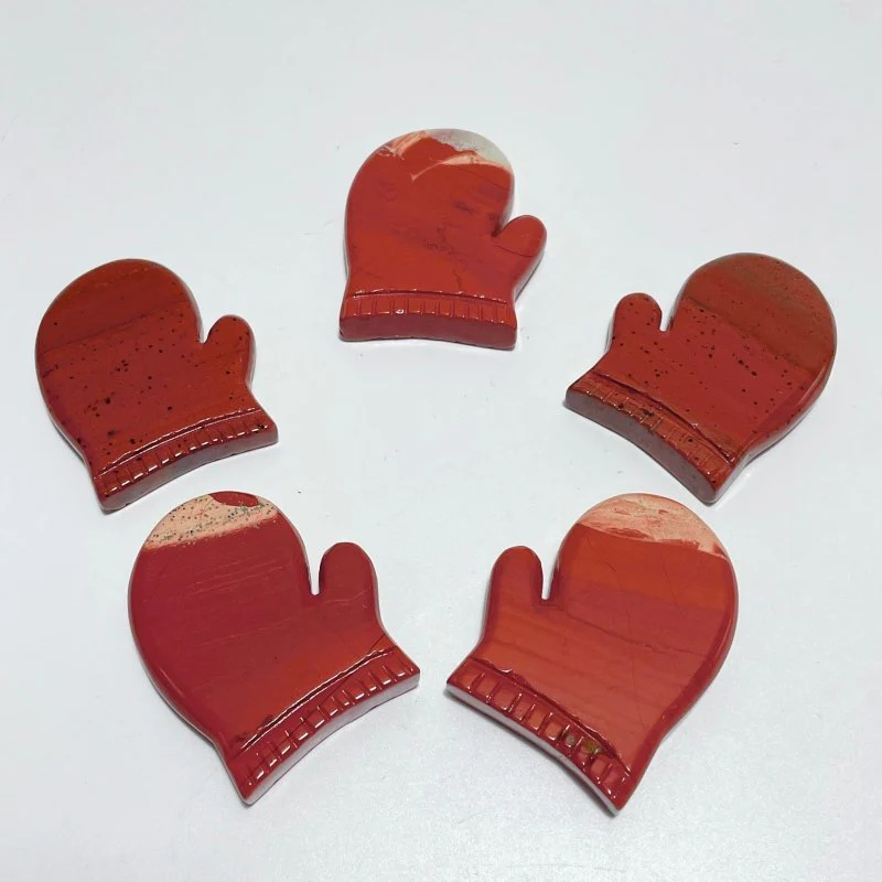 Red Jasper Gloves And Hat Christmas Carving Wholesale - Image 9