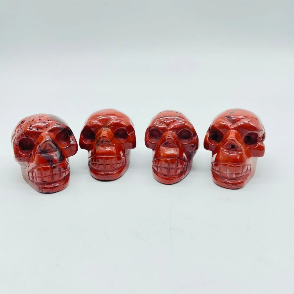 3.5cm Red Jasper Skull Carving Wholesale